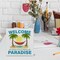 Summer Wall Decor, Funny Beach Bar Decorations, Welcome To Our Little Piece Of Paradise Home Kitchen Bar Wood Sign